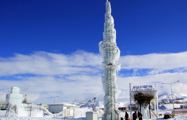 Erzurum ve Doğu’dan karlı-buzlu manzaralar