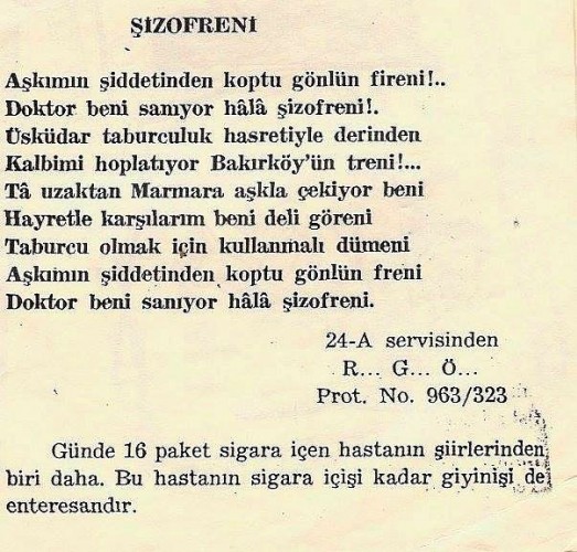 Deli Şiirler! İşte, akıl hastalarının Bakırköy'de yazdığı 50 yıllık şiirler...