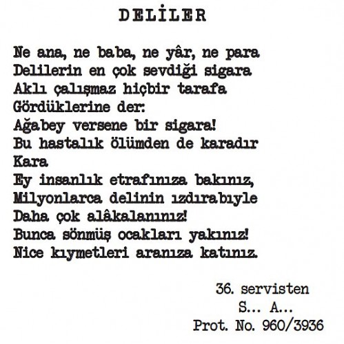 Deli Şiirler! İşte, akıl hastalarının Bakırköy'de yazdığı 50 yıllık şiirler...