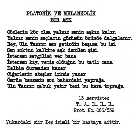 Deli Şiirler! İşte, akıl hastalarının Bakırköy'de yazdığı 50 yıllık şiirler...