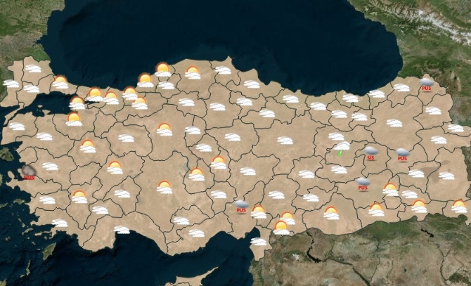 Yurtta hava durumu: Parçalı ve çok bulutlu