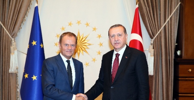 Erdoğan, AB Konseyi Başkanı Donald Tusk’u kabul etti