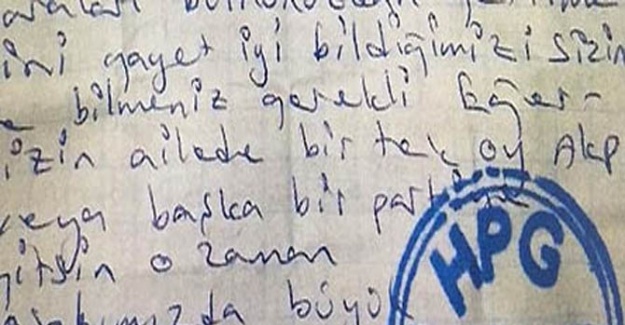 PKK’dan seçmenleri böyle tehdit etti