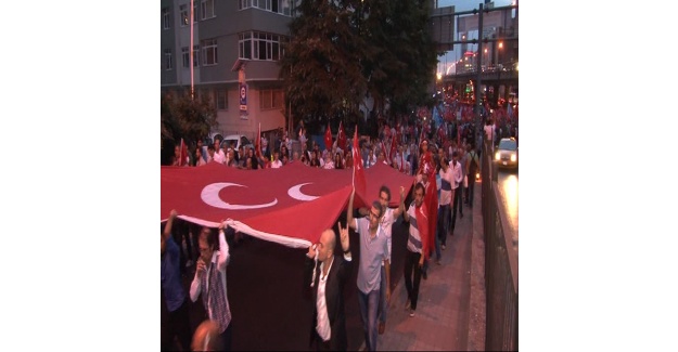 Ülkücülerden şehitlere destek yürüyüşü