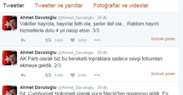 Güvenoyundan sonra ilk tweeti