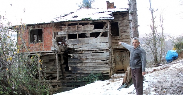 9 çocukla  yıkık barakada yaşam mücadelesi