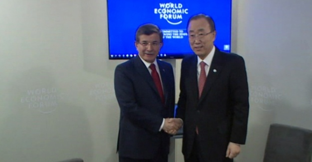 Davutoğlu Ban Ki Moon ile görüştü