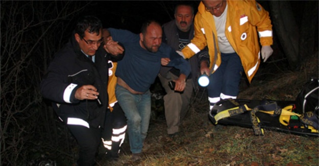 Kaza yapan kamyon sürücüsü, gözyaşlarını tutamadı