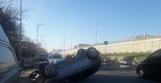 70’lik dede hız yapınca kaza da kaçınılmaz oldu