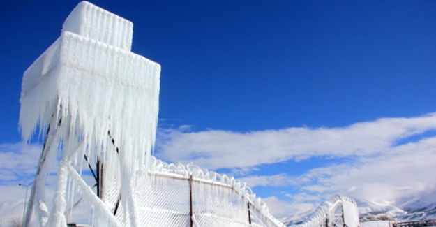 Erzurum’dan buzlu manzaralar