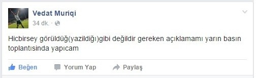 Vedat Muriqi basının önüne çıkacak