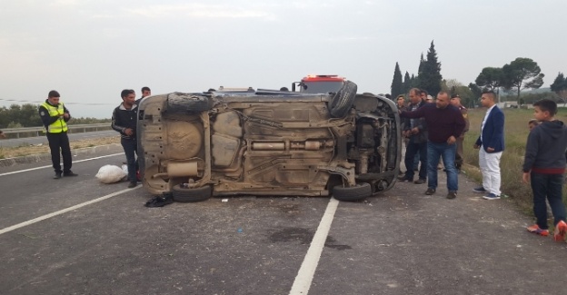 Kontrolden çıkan otomobil takla attı: 5 yaralı