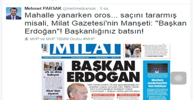 MHP’li vekilden çirkin tweet !