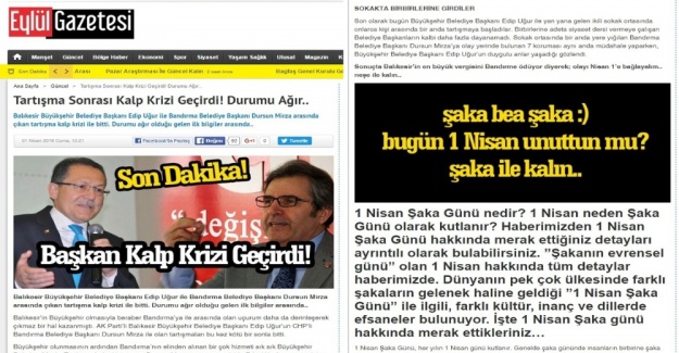 Yerel gazeteden şehri ayağa kaldıran 1 Nisan şakası