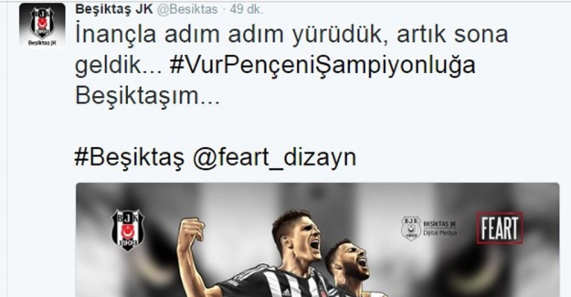 Beşiktaş’tan şampiyonluk paylaşımı