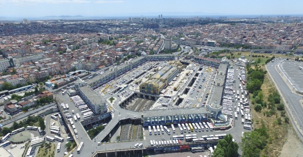 İstanbul Otogarındaki son durum havadan görüntülendi