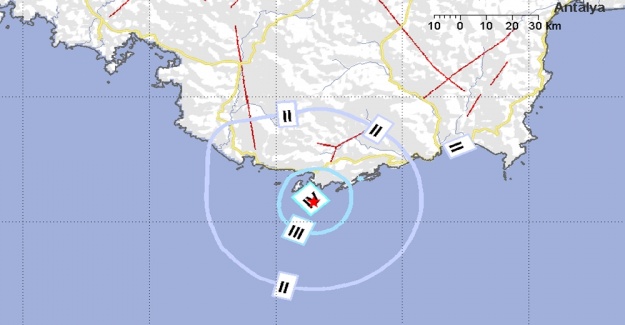 Kaş’ta deprem!