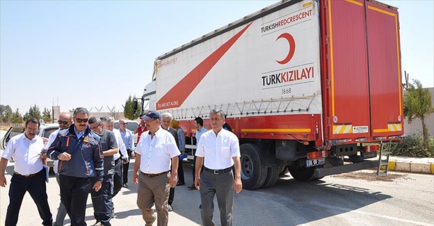 Türk Kızılayı’nın Cerablus'a yardımları sürüyor
