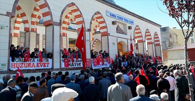 Erciş'te terör saldırıları lanetlendi