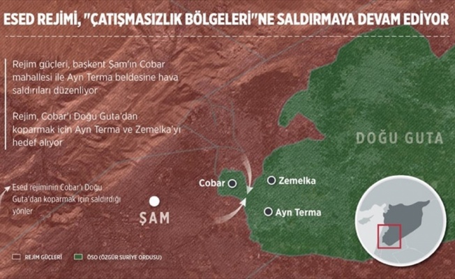 Esed rejimi 'çatışmasızlık bölgeleri'ne saldırmaya devam ediyor