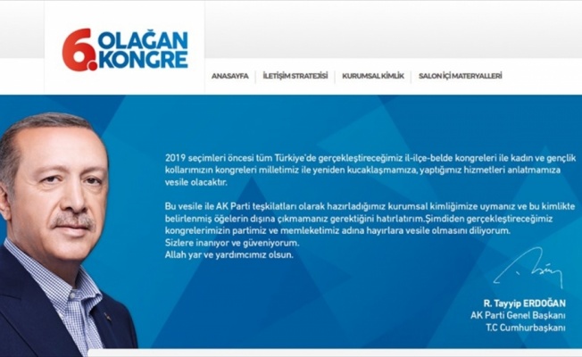 AK Parti'den 6. Olağan Kongre'ye özel web sitesi