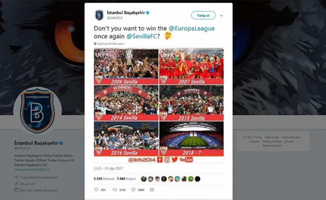 Başakşehir'den Sevilla'ya Twitter'dan esprili gönderme