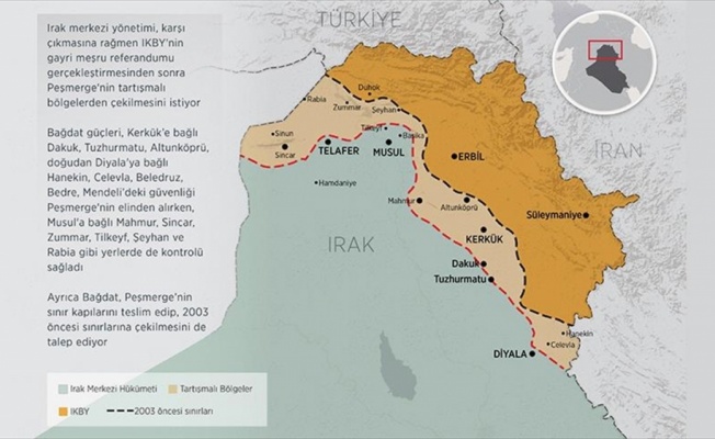 Bağdat, Peşmerge'den 2003 öncesi sınırına dönmesini istiyor