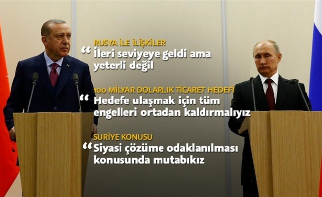 Erdoğan ile Putin ortak basın toplantısı düzenledi