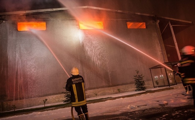 Gaziantep'te fabrika yangını