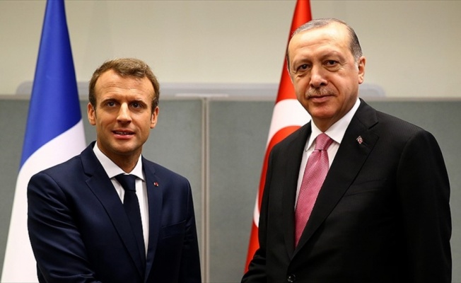 Erdoğan ile Macron 'Zeytin Dalı Harekatı'nı görüştü