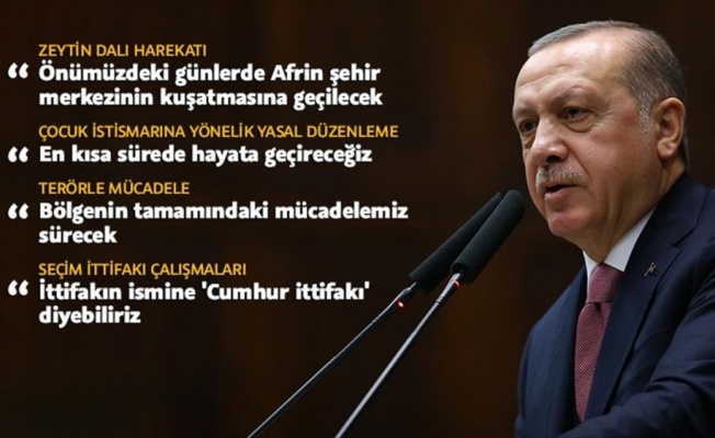 Cumhurbaşkanı Erdoğan: Afrin şehir merkezinin kuşatmasına geçilecek