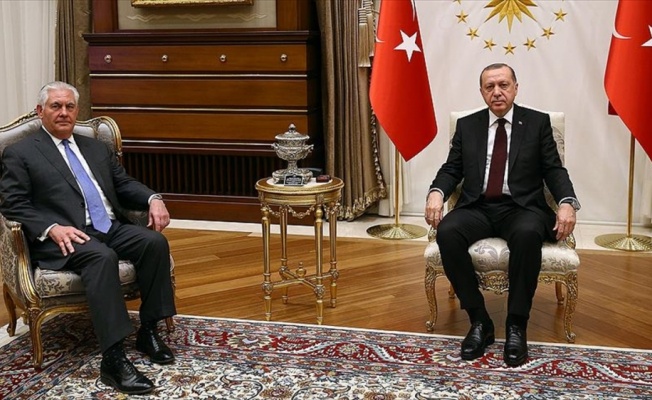 Cumhurbaşkanı Erdoğan Tillerson'ı kabul etti