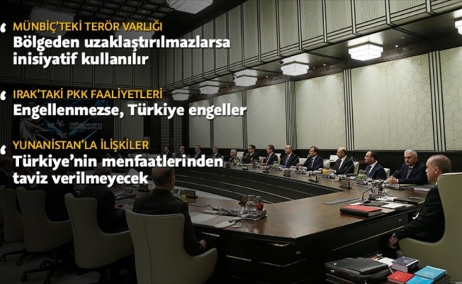 MGK bildirisi: Münbiç'teki teröristler bölgeden uzaklaştırılmalı