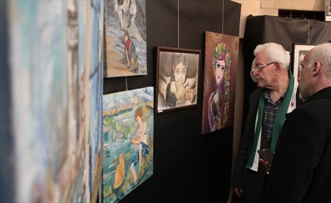 'Savaşın Mağduru Suriyeli Sanatçılar Resim Sergisi' açıldı