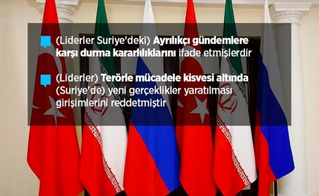 Türkiye-Rusya-İran&#039;dan Suriye konulu ortak açıklama