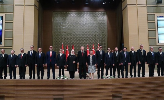 Erdoğan yeni yönetim sisteminin ilk kabinesini açıkladı