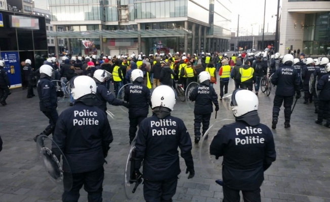 Belçika’da Sarı Yelekliler’in eyleminde 52 gözaltı