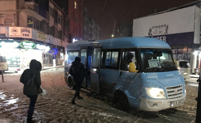 Keşan’da okullara kar tatili