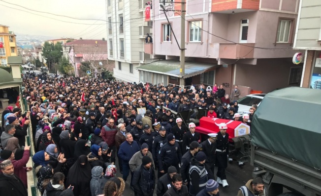 Kocaeli şehidini gözyaşlarıyla uğurladı