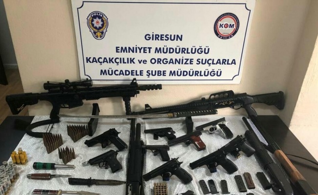 Giresun’da silah kaçakçılığı ve tefecilik operasyonu: 22 gözaltı