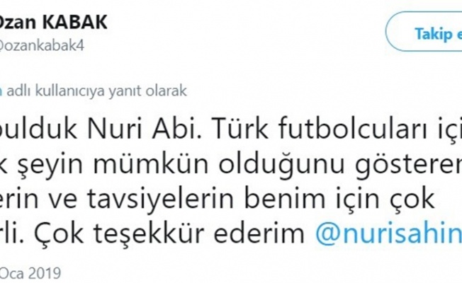 Ozan Kabak’tan Nuri Şahin’e cevap