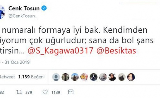 Cenk Tosun’dan Kagawa’ya mesaj