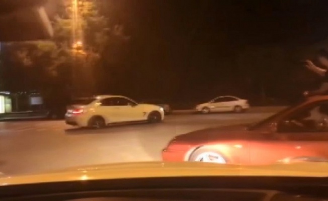 İstanbul’da lüks otomobille “drift” terörü kamerada