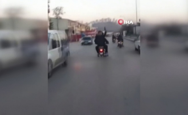 Silahlı magandalar motosiklet üzerinde dehşet saçtı