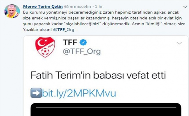 Terim’in kızından TFF’ye büyük tepki