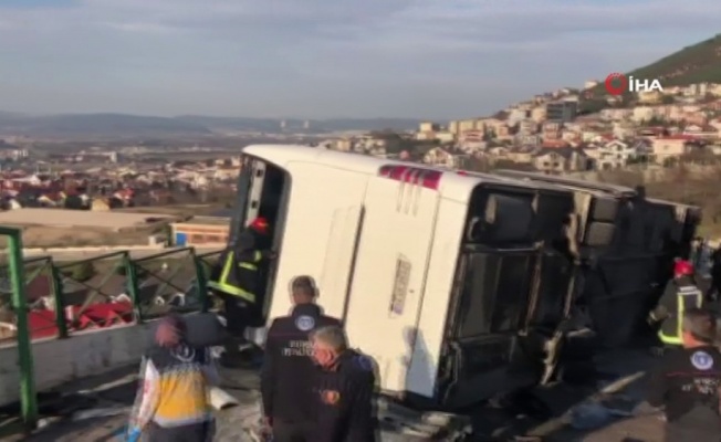 Uludağ’da otobüs devrildi: 9 yaralı