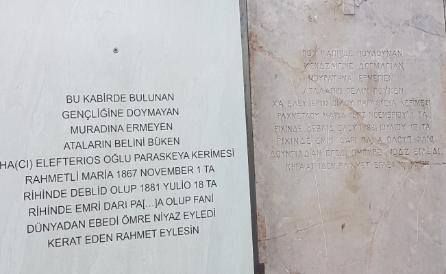 Yıllarca tezgah olarak kullanıldı, mezar taşı çıktı