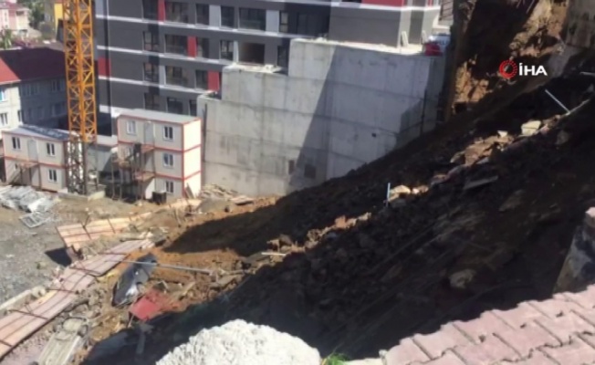 Kağıthane’de 2 araç toprak altında kaldı