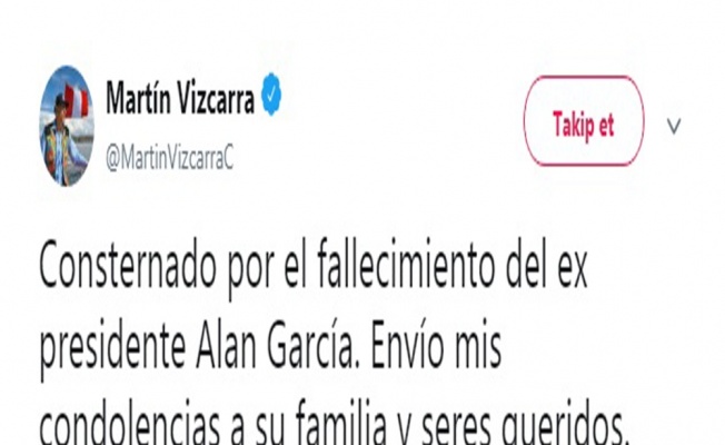 Peru’nun eski Devlet Başkanı Garcia intihar etti
