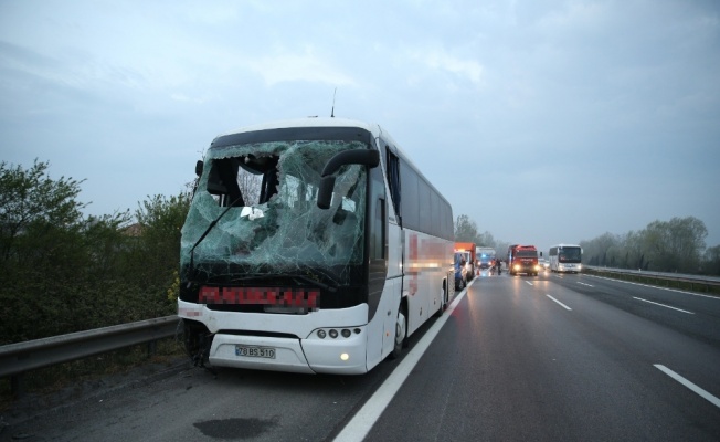 Yolcu otobüsü devrildi: 30 yaralı